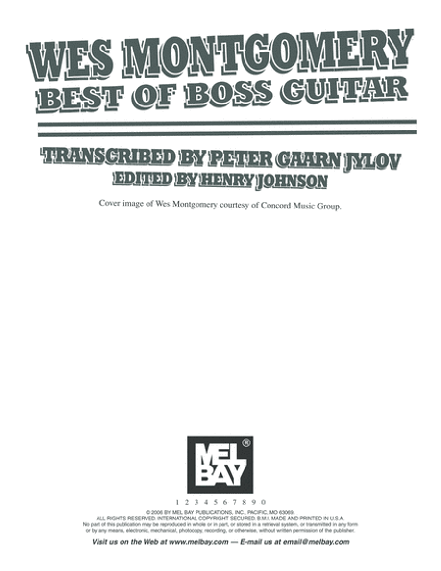 Wes Montgomery - Best of Boss Guitar Electric Guitar scores gallery preview page 2