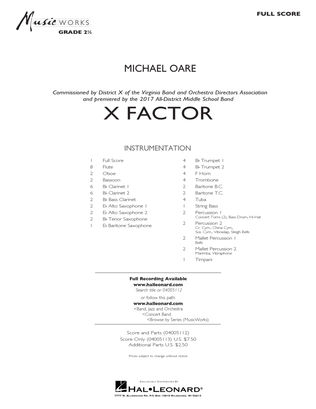 Book cover for X Factor - Full Score