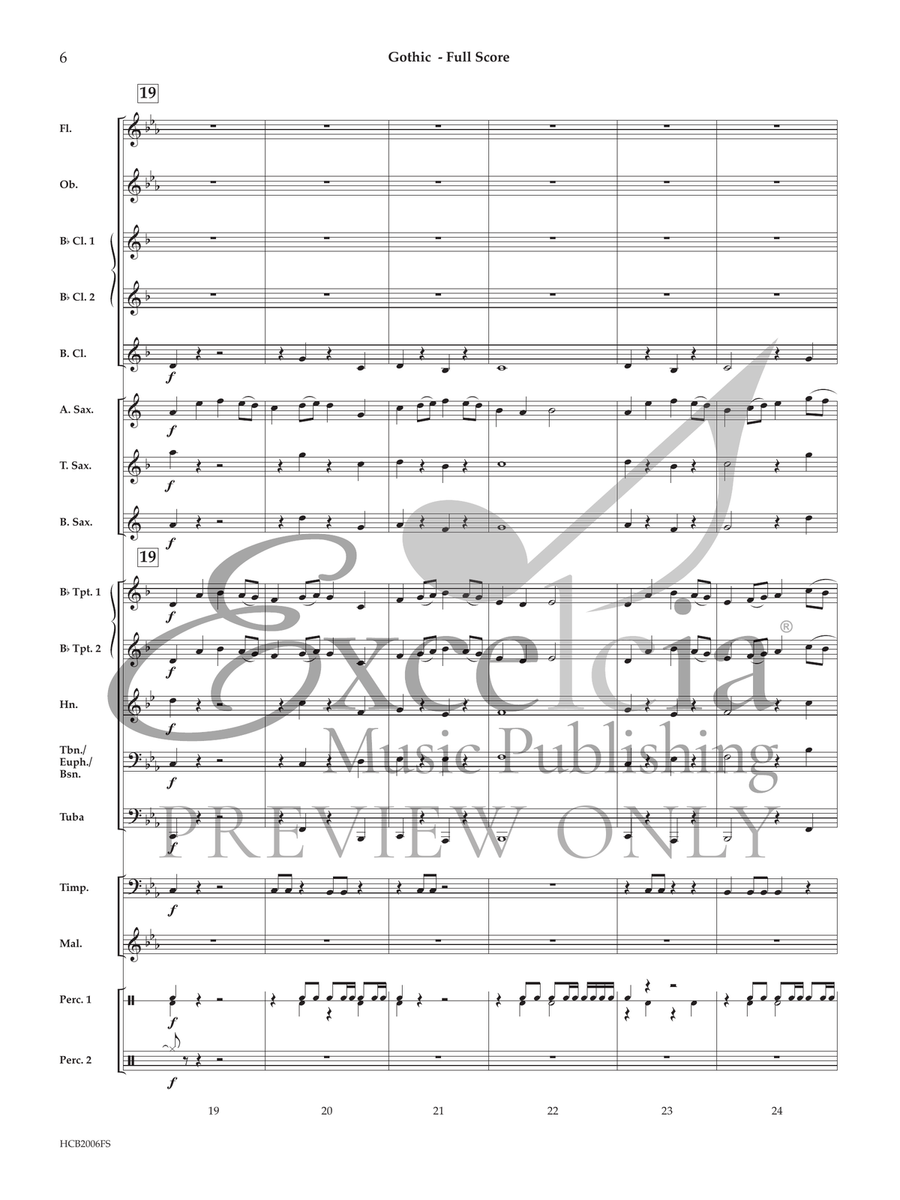 Gothic (Score) Concert Band scores gallery preview page 6