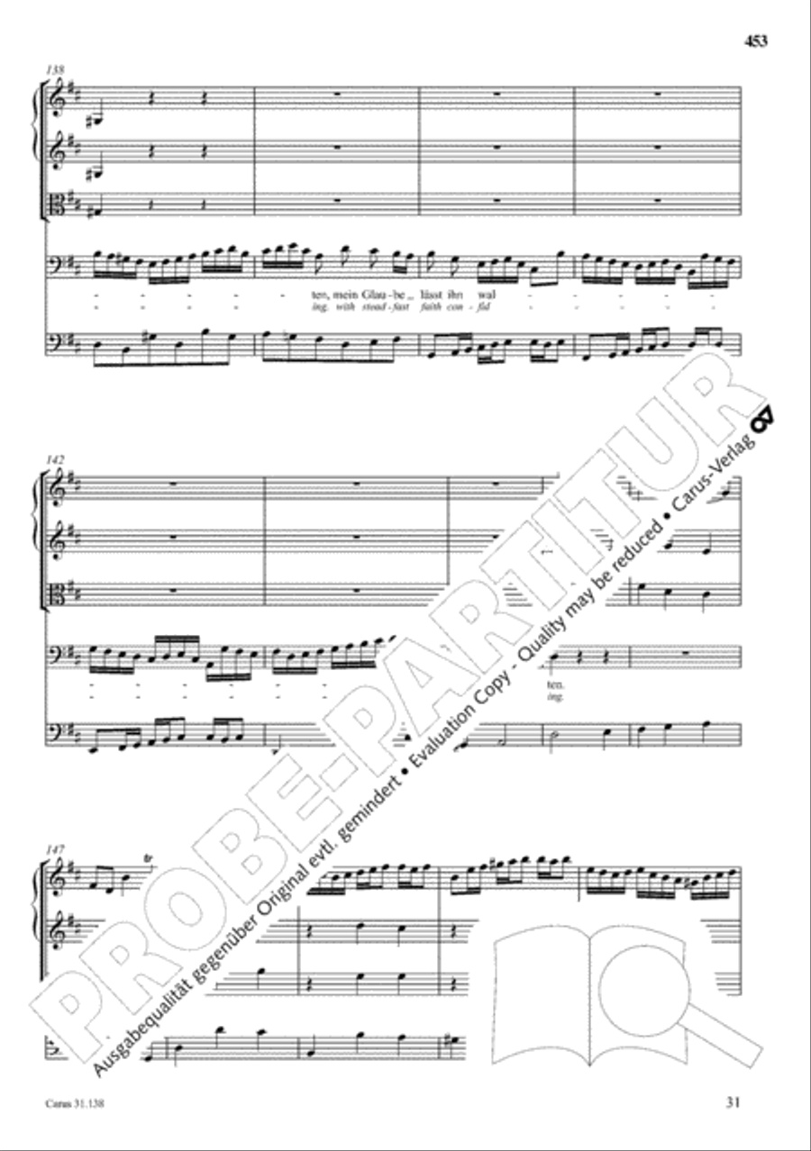 The Complete Sacred Vocal Works (Das geistliche Vokalwerk) Voice scores gallery preview page 454