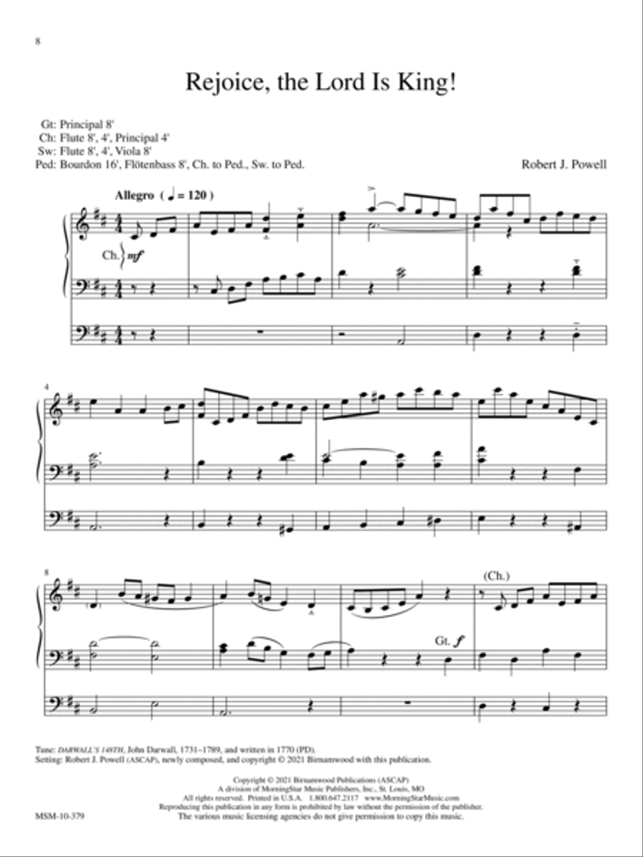 Three Hymns of Rejoicing for Organ Organ Solo scores gallery preview page 5