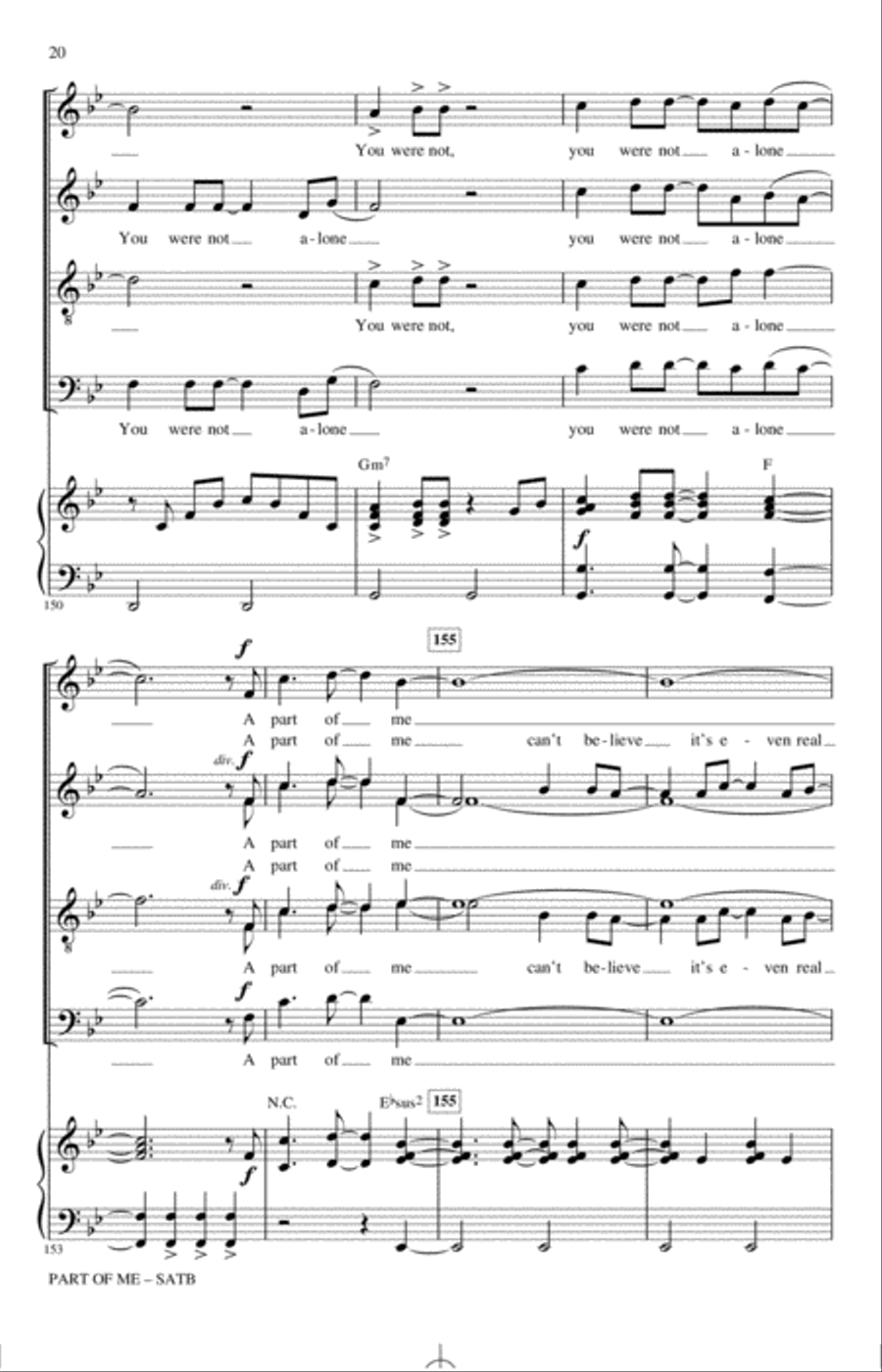 Part Of Me (from Dear Evan Hansen) (arr. Roger Emerson) 4-Part scores gallery preview page 19