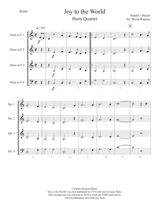 Book cover for Joy to the World - Horn Quartet