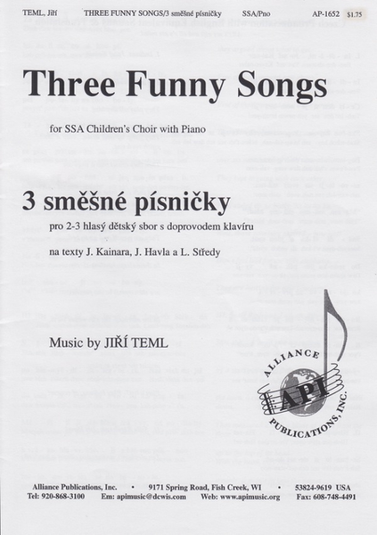 Three Funny Songs for Ssa image number null