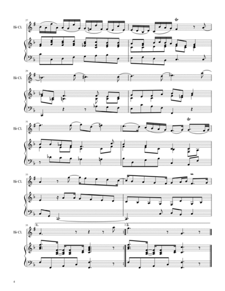 Handel Allemande in F major for Clarinet and Piano, HMV 476