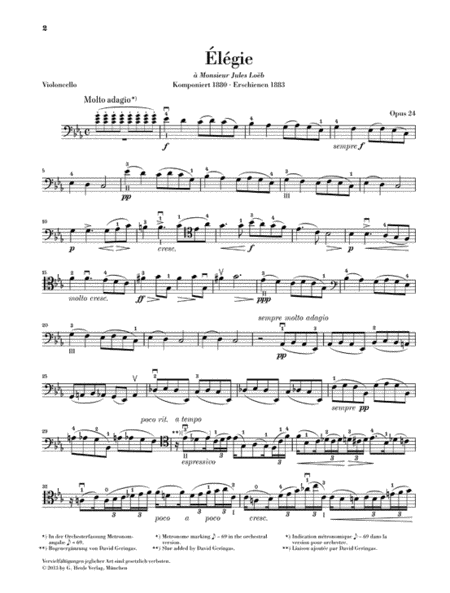 Gabriel Fauré – Élégie for Violoncello and Piano, Op. 24