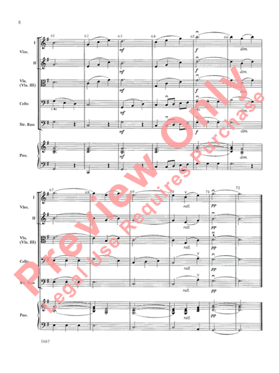 O Mio Babbino Caro String Orchestra scores gallery preview page 9