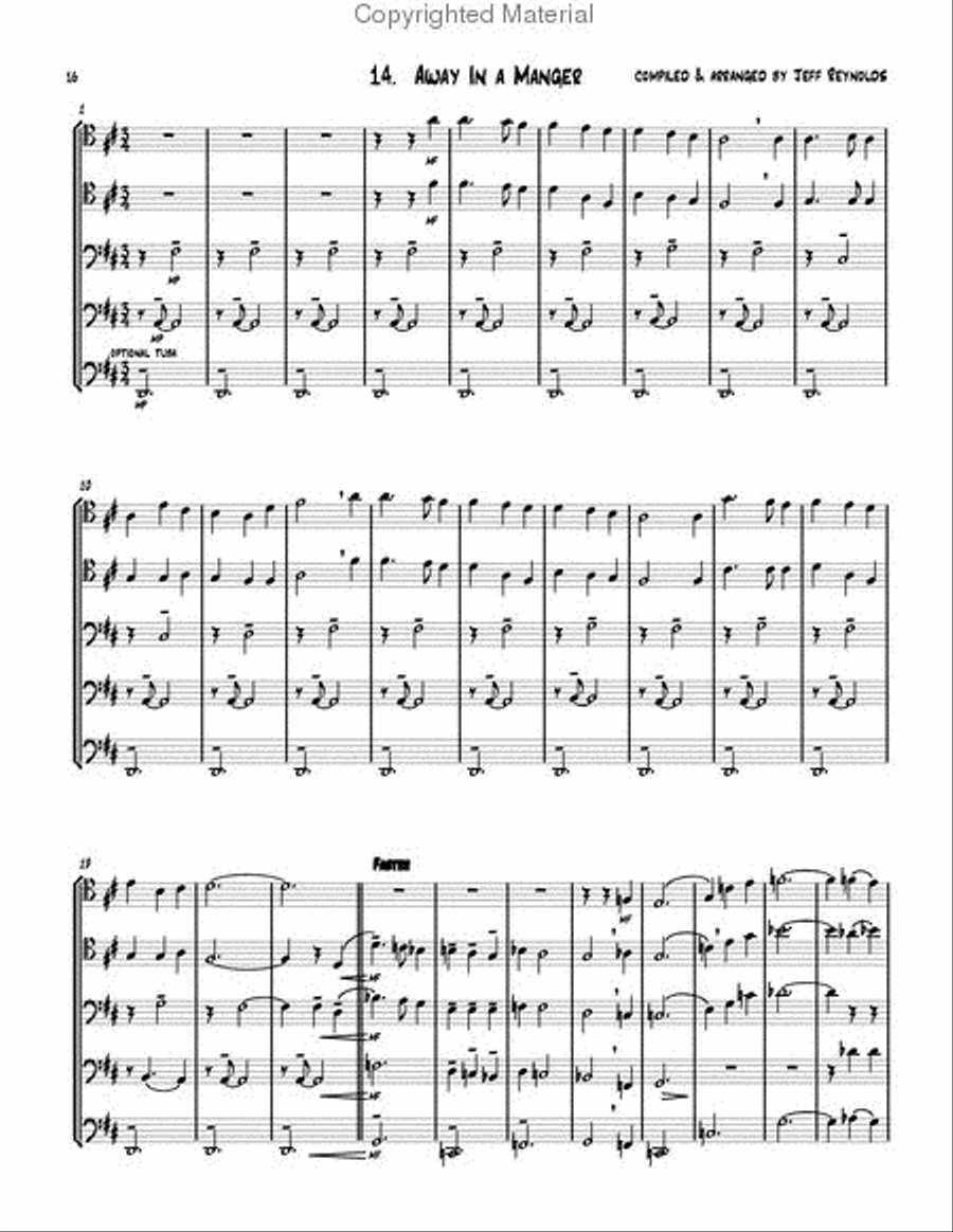 19 Traditional Christmas Carols Trombone Quartet scores gallery preview page 9