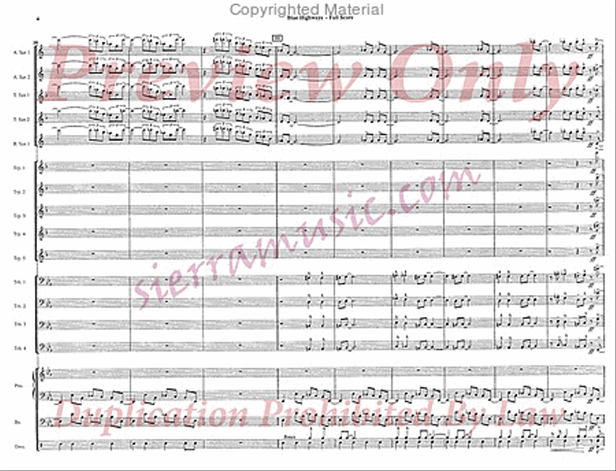 Blue Highways Blue Highways Jazz Ensemble scores gallery preview page 5