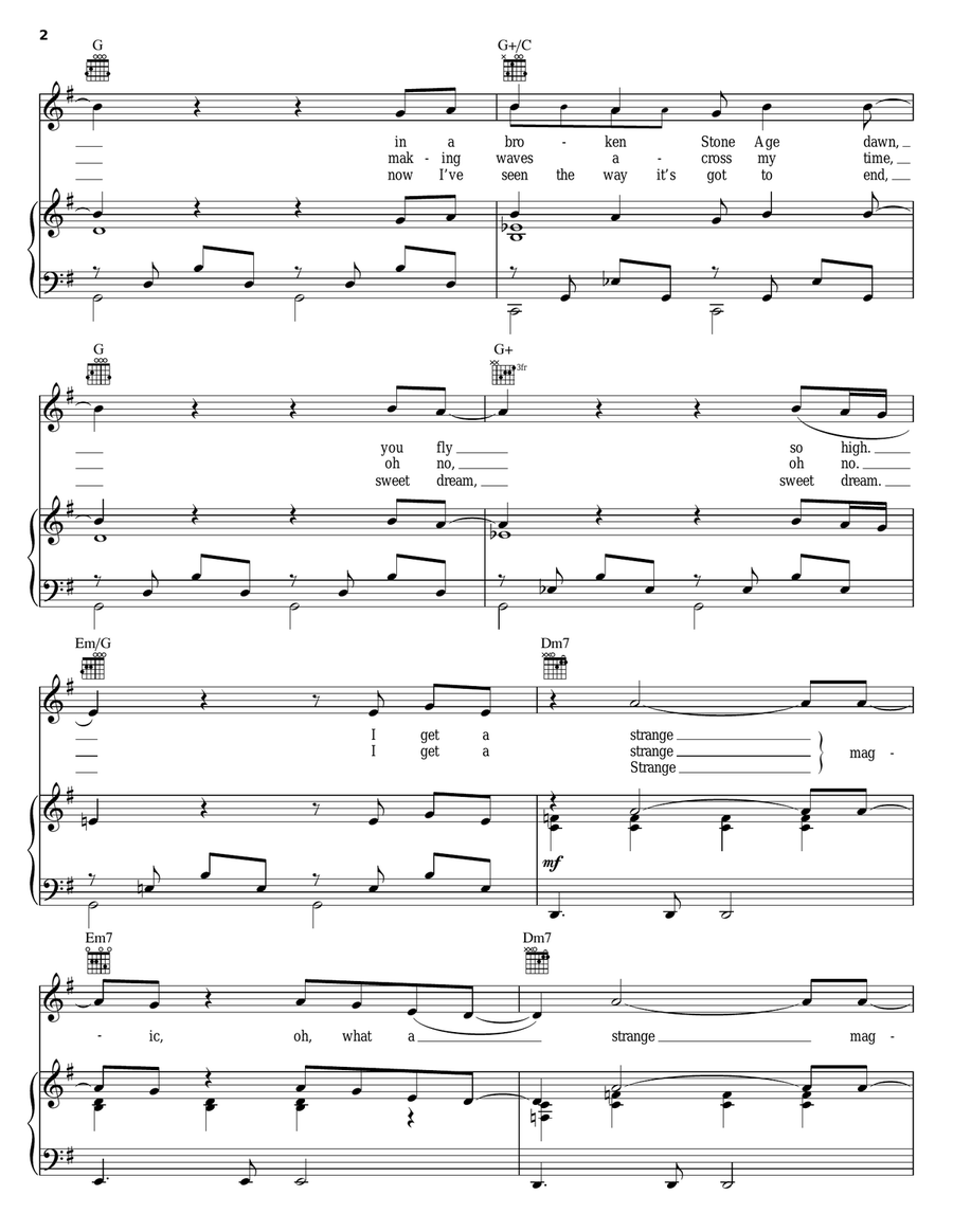 Strange Magic Piano, Vocal, Guitar scores gallery preview page 2