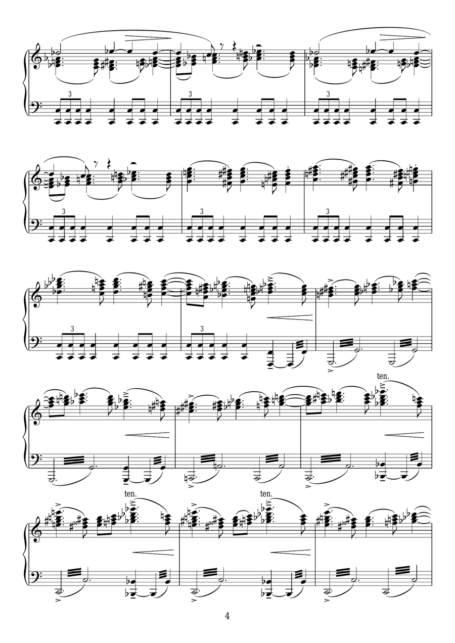 The Planets, Op. 32: Mars, the Bringer of War Piano Solo scores gallery preview page 4