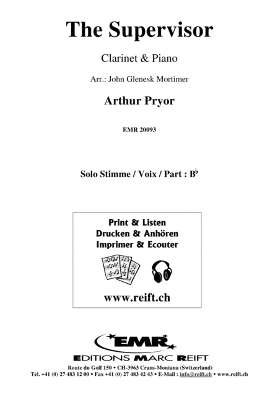 The Supervisor Clarinet Solo scores gallery preview page 2