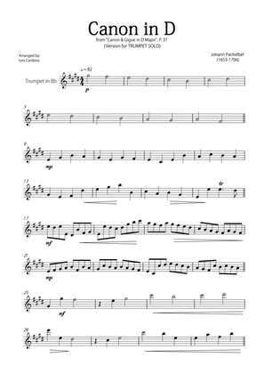 "Canon in D" by Pachelbel - Version for TRUMPET SOLO.