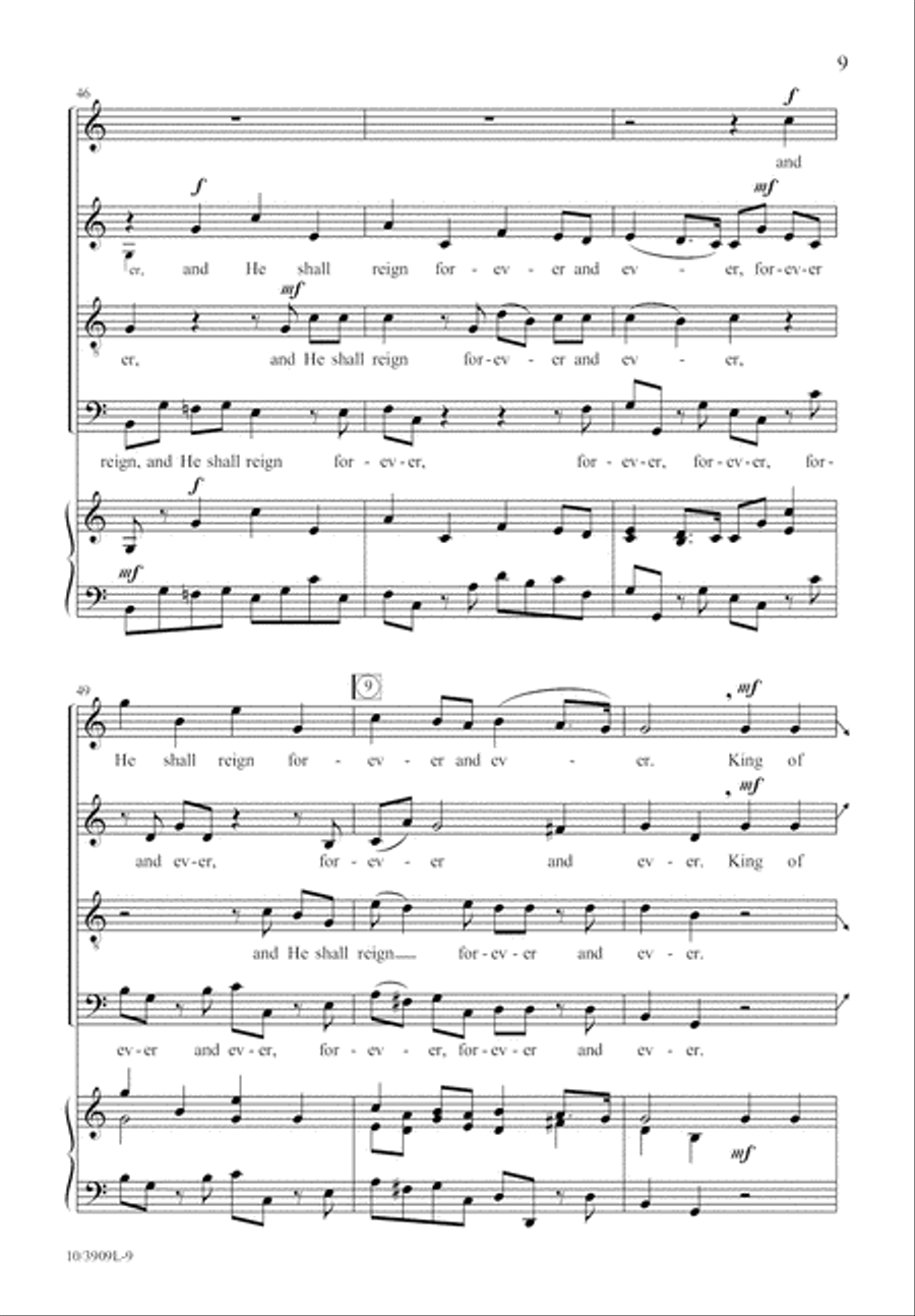 Hallelujah Chorus 4-Part scores gallery preview page 10