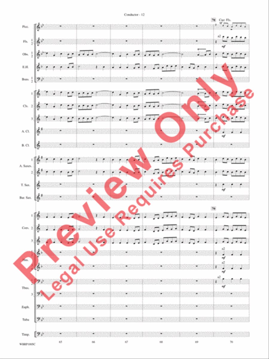 Prelude and Fugue in B-flat Major Concert Band scores gallery preview page 14