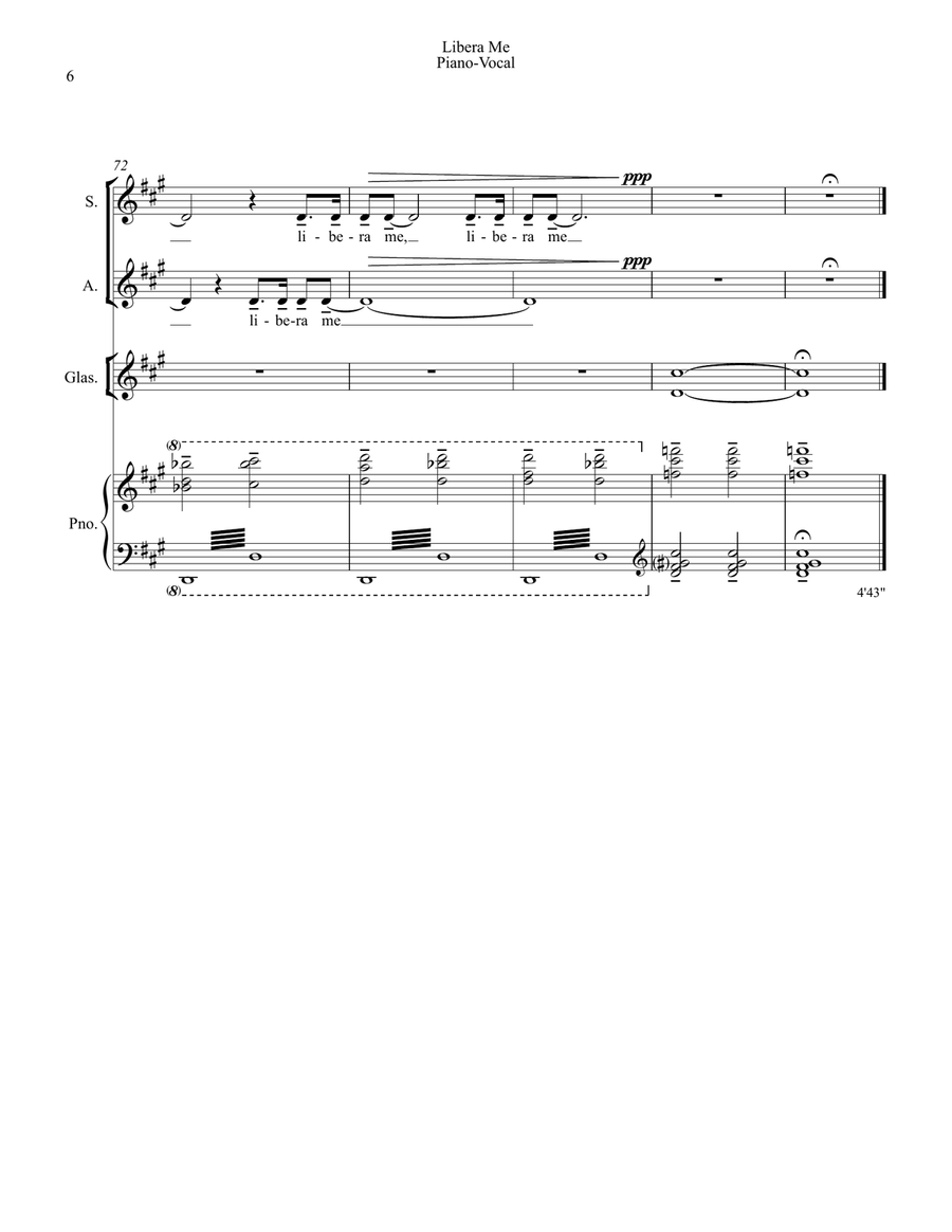 Libera Me SSA scores gallery preview page 6
