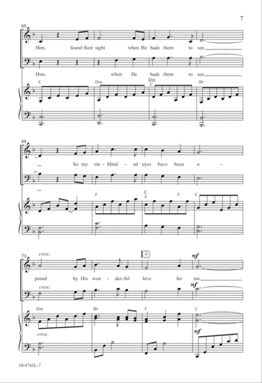 His Love for Me His Love for Me 4-Part scores gallery preview page 7
