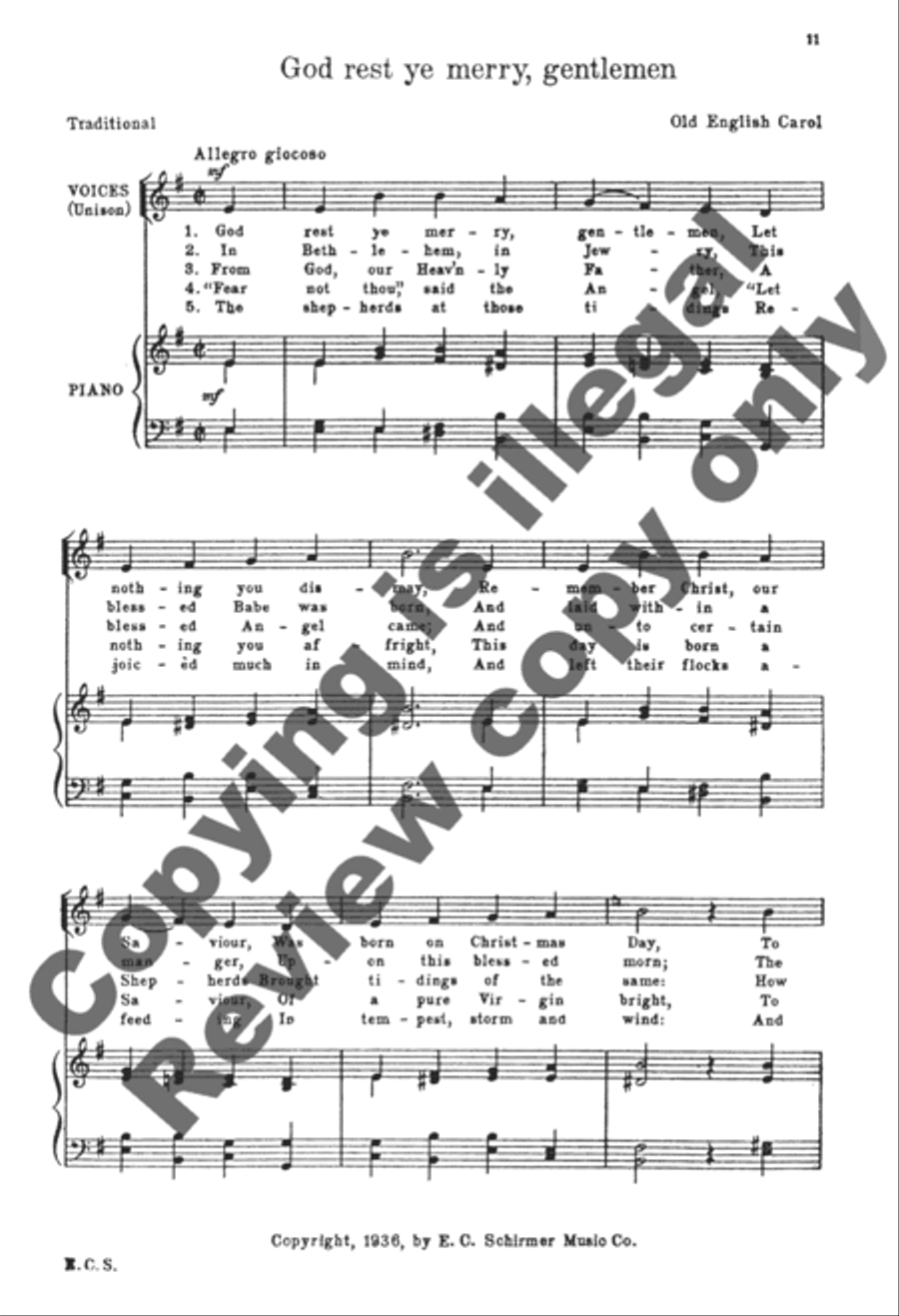 National Christmas Carols 4-Part scores gallery preview page 20