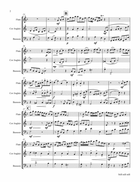 Still Still Still - Christmas song - Wind Trio - Arrangement: Thomas H. Graf