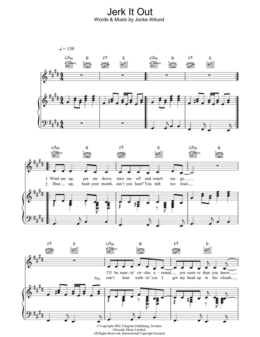 Jerk It Out Jerk It Out Acoustic Guitar scores gallery preview page 1