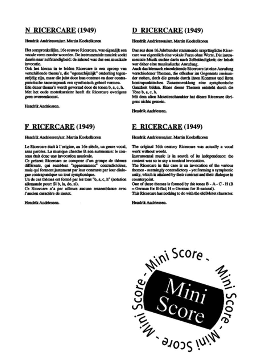 Ricercare Concert Band scores gallery preview page 5