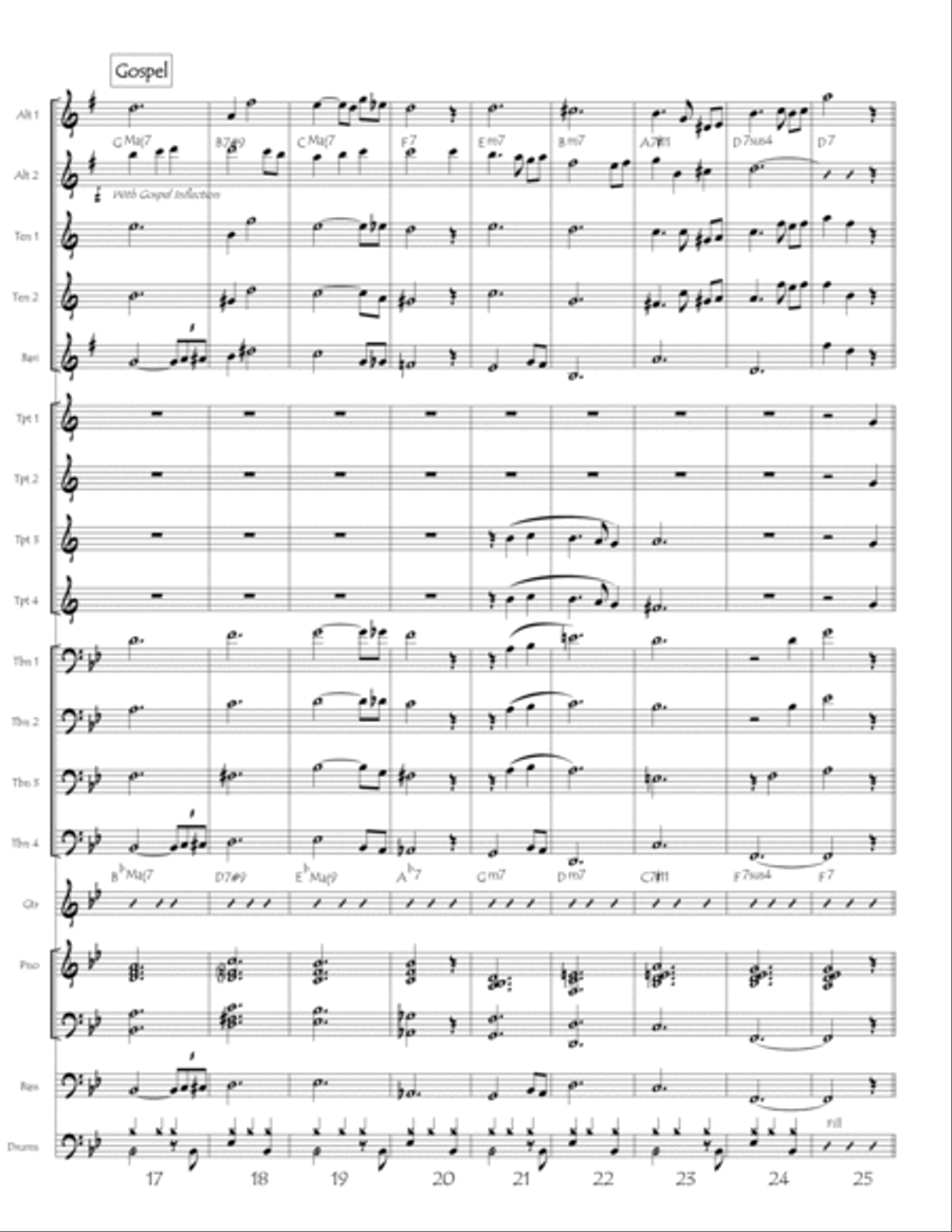 The Star Spangled Banner (digital print) Jazz Ensemble scores gallery preview page 3
