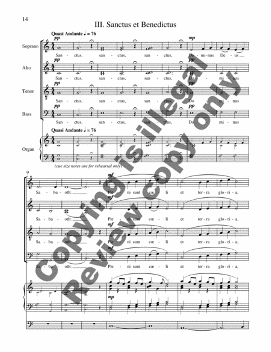 Missa Brevis 4-Part scores gallery preview page 5