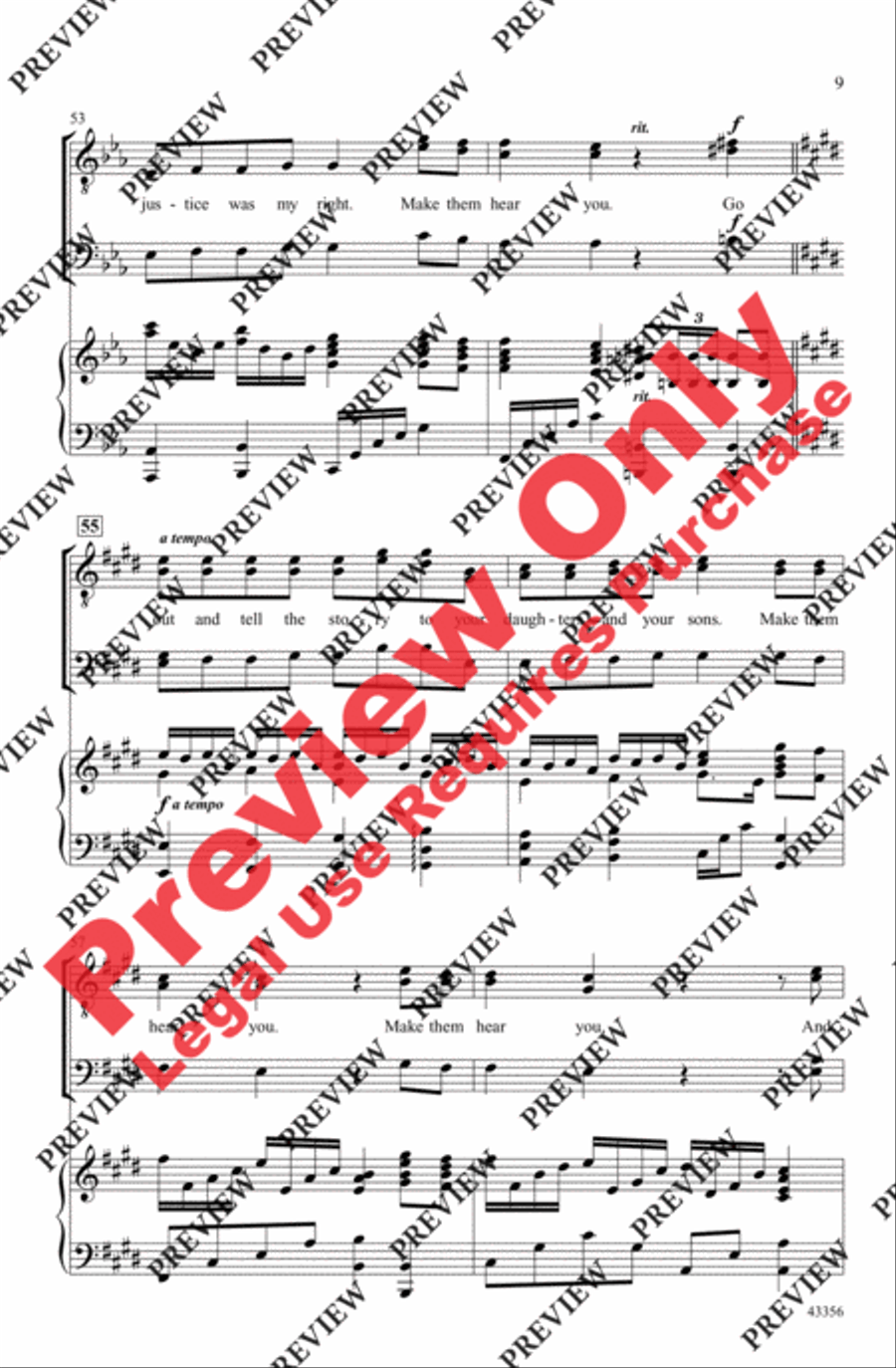 Make Them Hear You Men's Choir scores gallery preview page 9