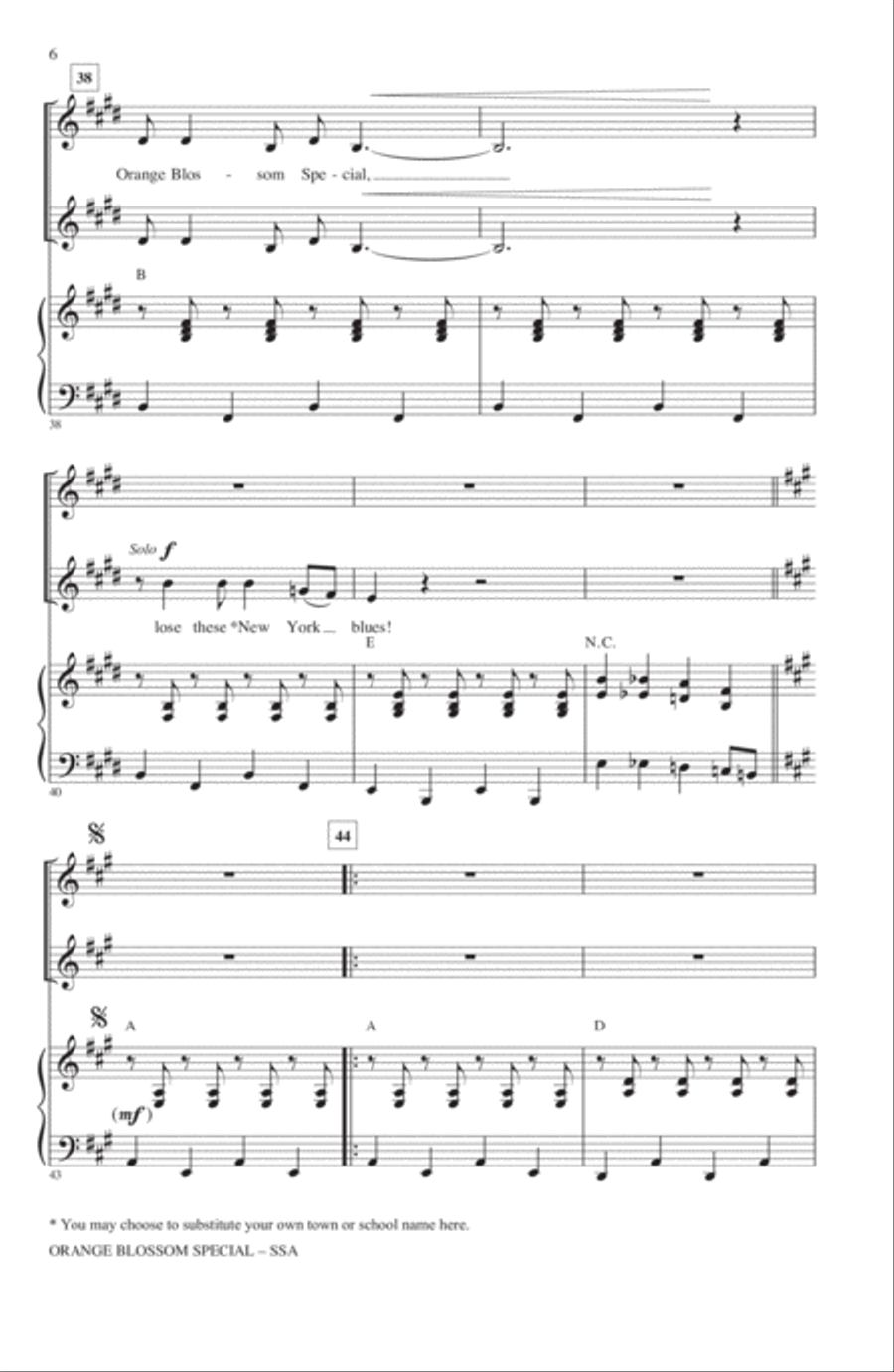 Orange Blossom Special SSA scores gallery preview page 5