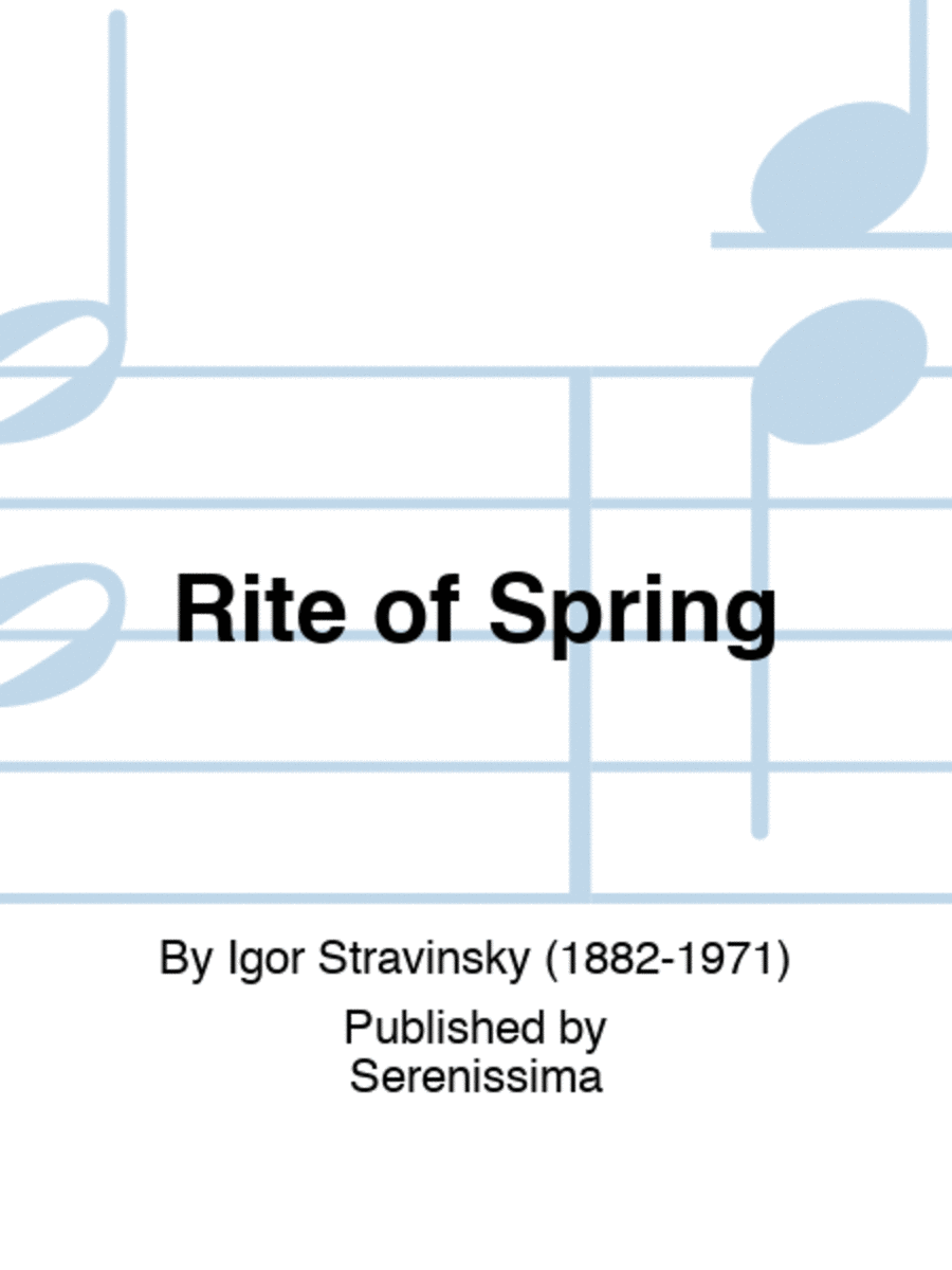 Rite of Spring Orchestra scores gallery preview page 1