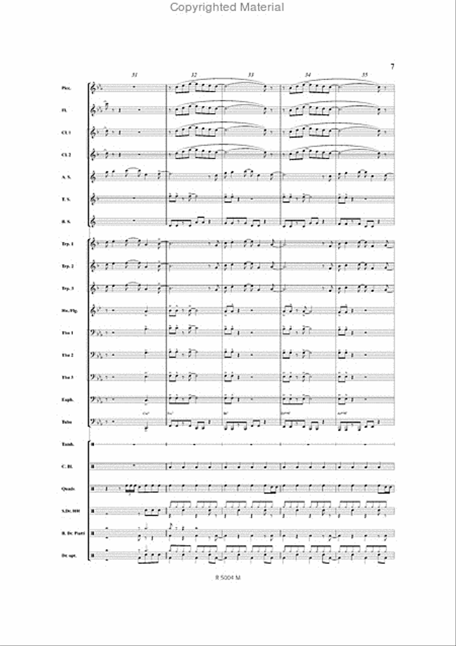 That Night, Dim That Night, Dim Marching Band scores gallery preview page 8