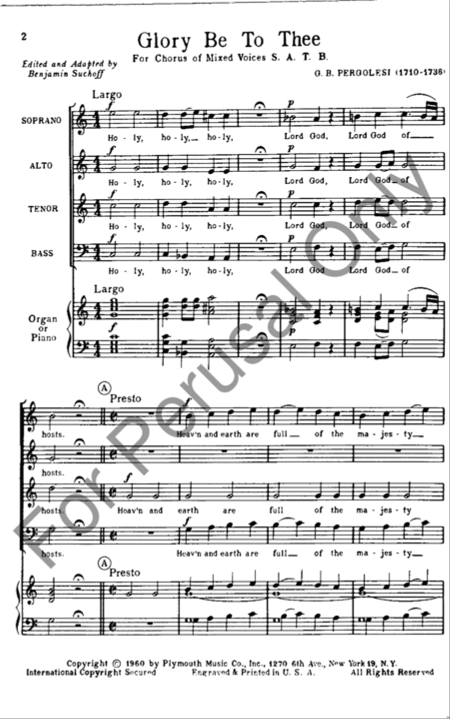 Glory Be To Thee Glory Be To Thee 4-Part scores gallery preview page 2