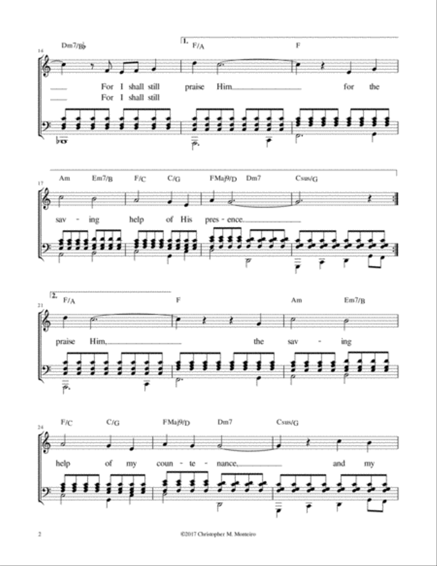 Why Are You (Psalm 42.5,11; 43.3-5 WEB) Piano, Vocal, Guitar scores gallery preview page 3