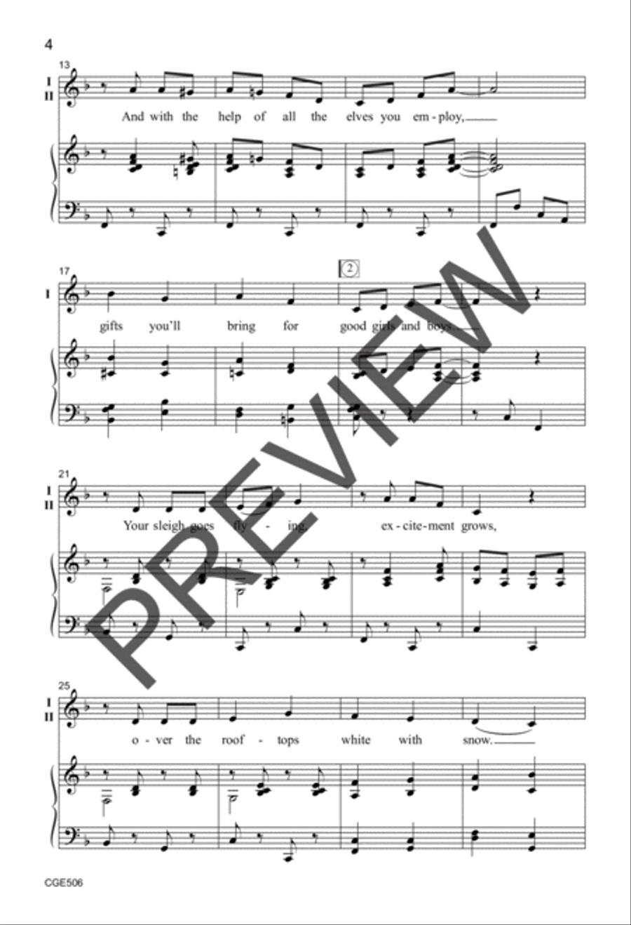 Oh, Mister Santa (Two-part) 2-Part scores gallery preview page 3