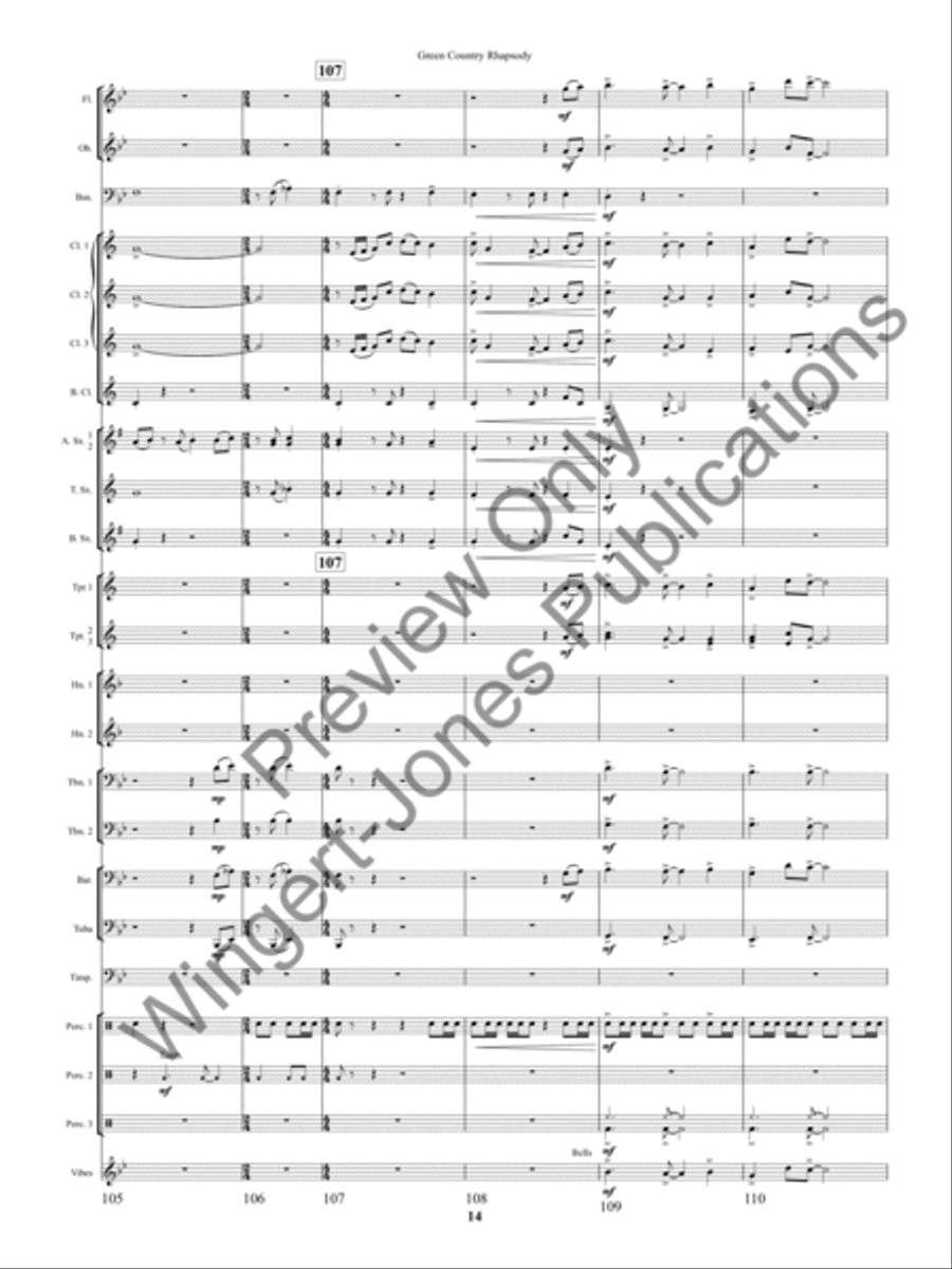 Green County Rhapsody Concert Band scores gallery preview page 17