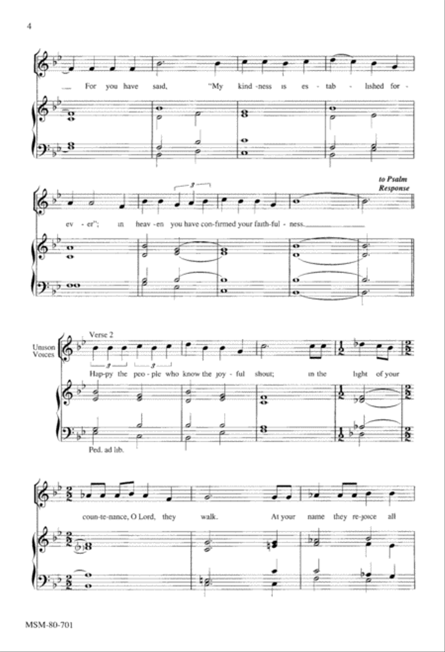 Four Psalm Settings 4-Part scores gallery preview page 3