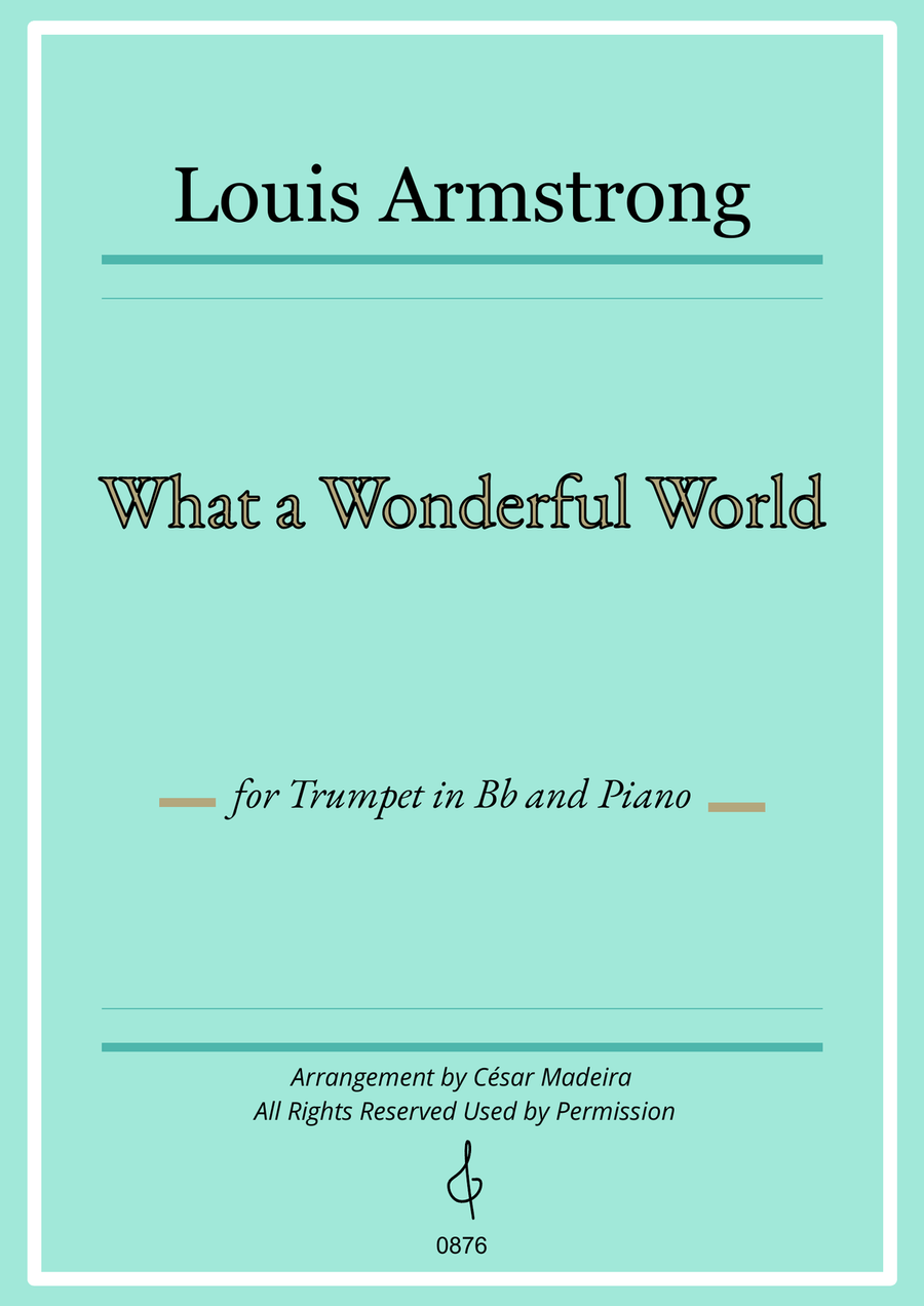 What A Wonderful World B-Flat Trumpet scores gallery preview page 1