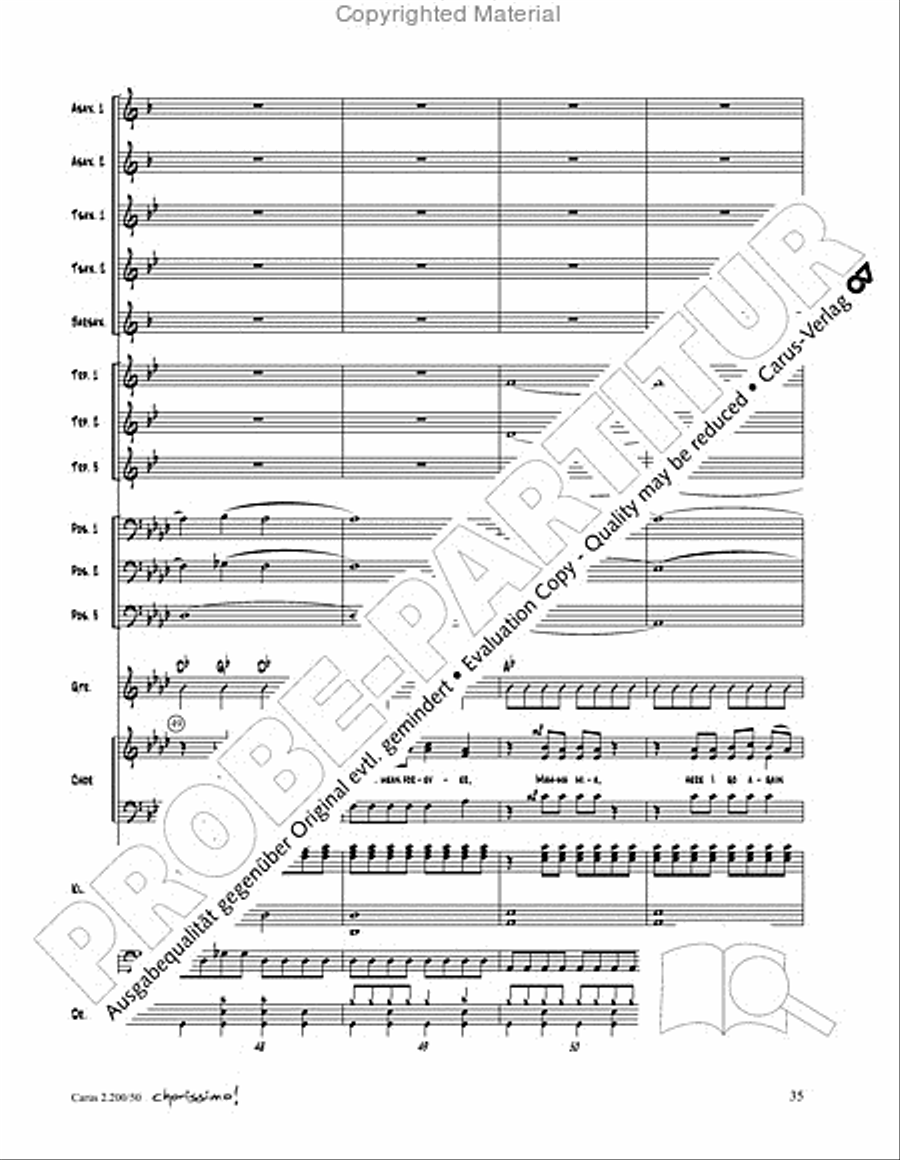 Chorissimo. Instrumentale Begleitarrangements fur Small Bigband, Vol. 3 Big Band scores gallery preview page 33