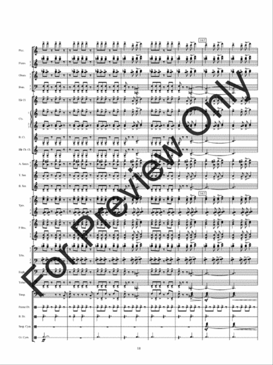 Kirkpatrick Fanfare (Score) Concert Band scores gallery preview page 21