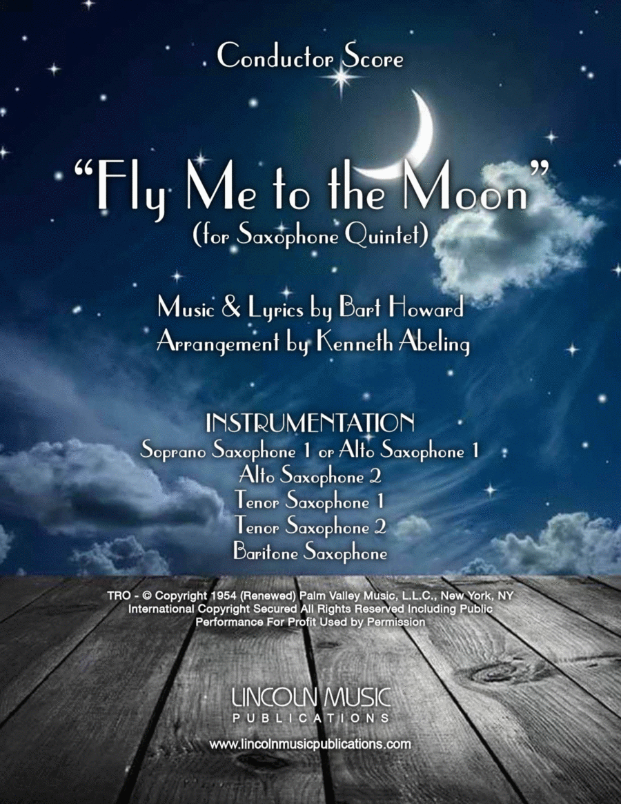 Fly Me To The Moon (in Other Words) Saxophone Quintet scores gallery preview page 1