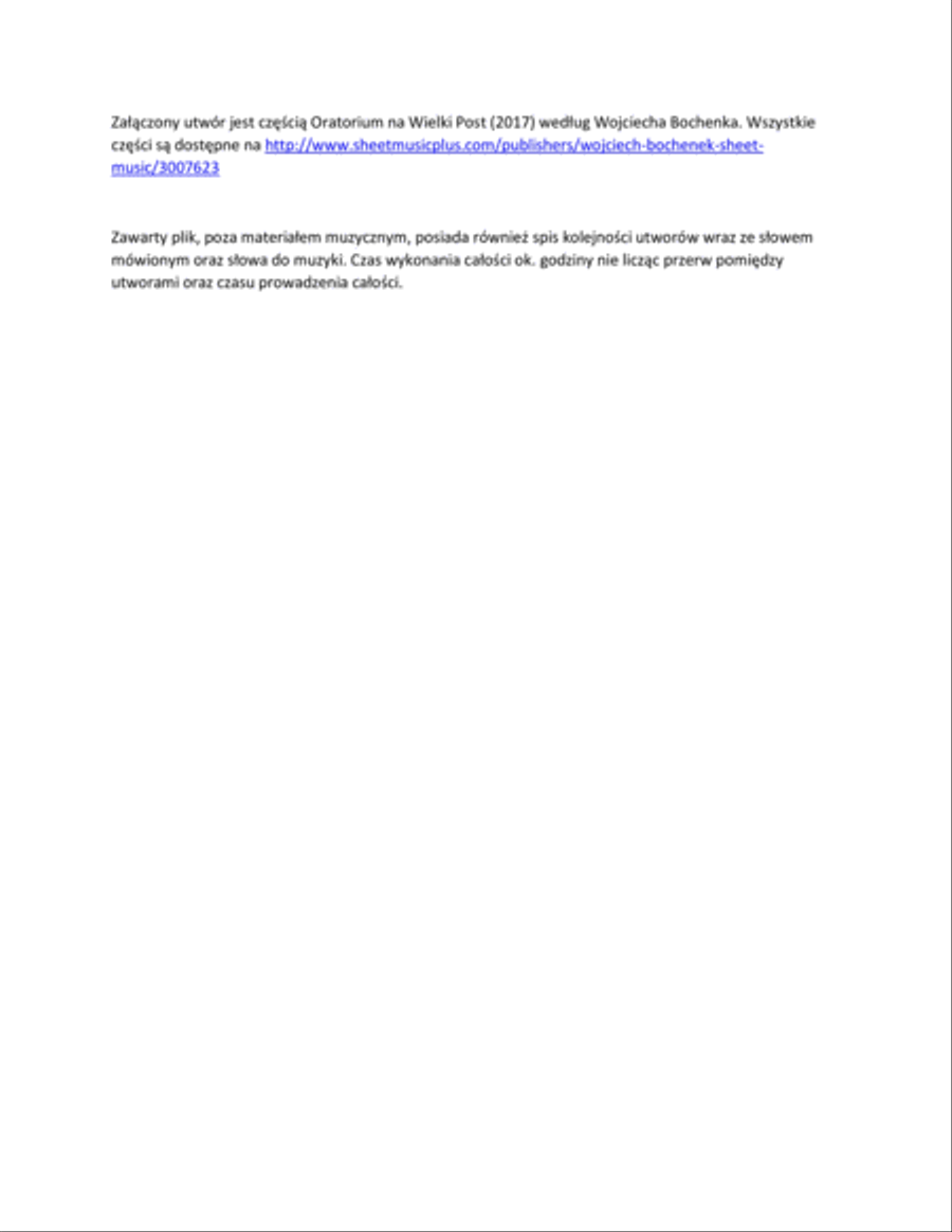 Chrystus (Oratorium na Wielki Post) Chamber Orchestra scores gallery preview page 1