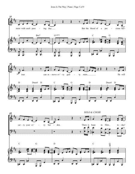 Jesus Is The Way (Anthem) - Piano Accompaniment image number null