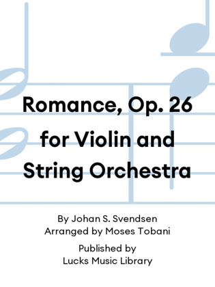 Book cover for Romance, Op. 26 for Violin and String Orchestra