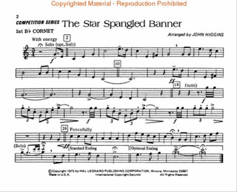 Hal Leonard Pop Classics – 1st Cornet Marching Band scores gallery preview page 2