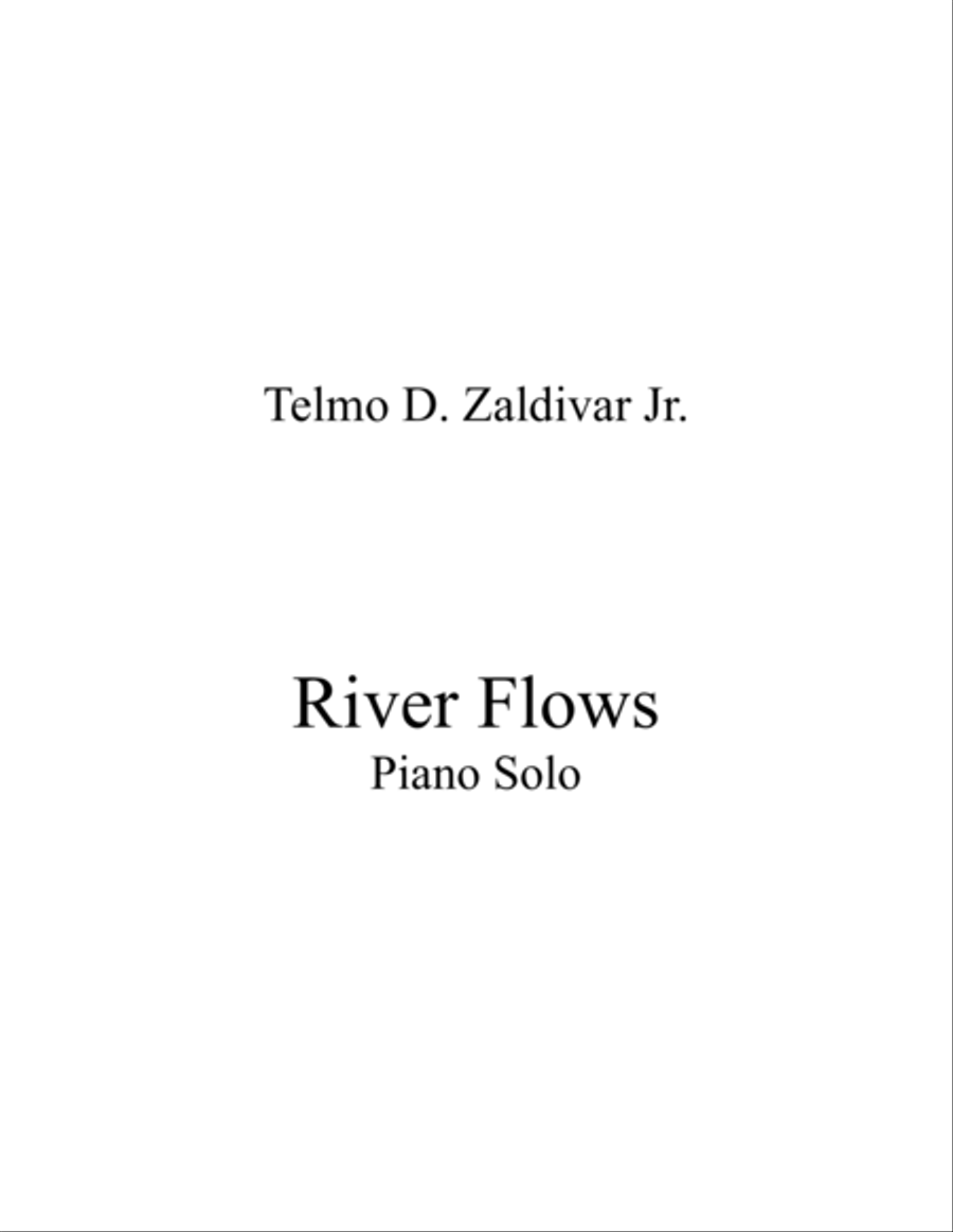 River Flows Piano Solo scores gallery preview page 1