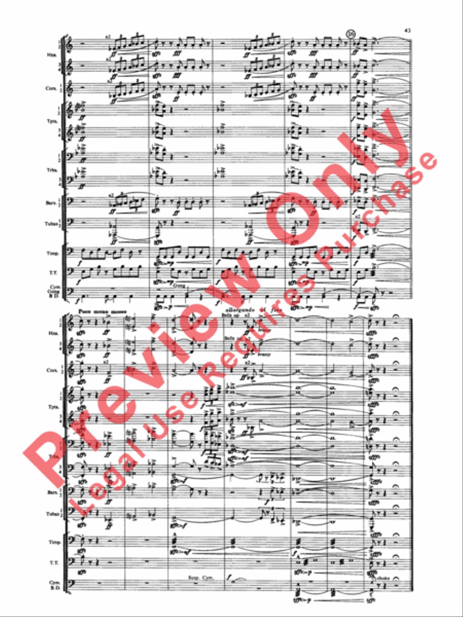 Symphony for Brass and Percussion (score only) Concert Band scores gallery preview page 46