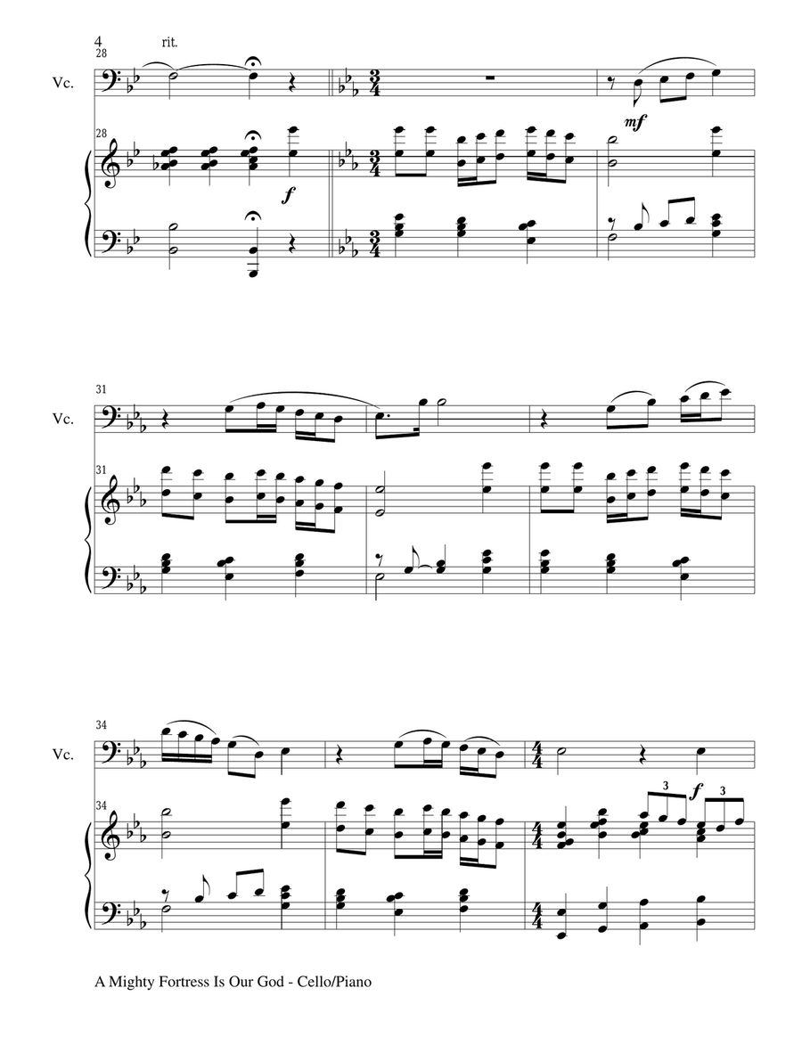 MAJESTIC HYMNS, SET II (Duets for Cello & Piano) Piano Accompaniment scores gallery preview page 6