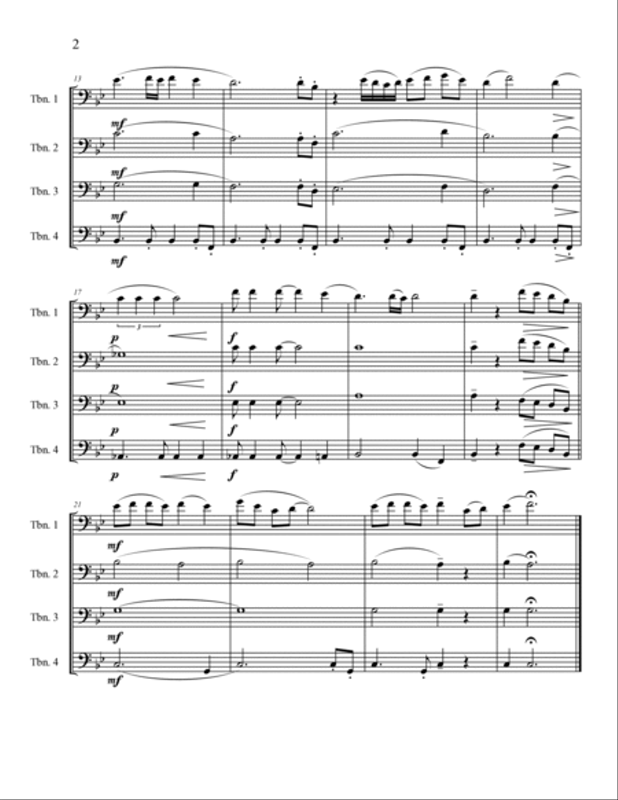 10 Brief Trombone Quartets Trombone Quartet scores gallery preview page 6
