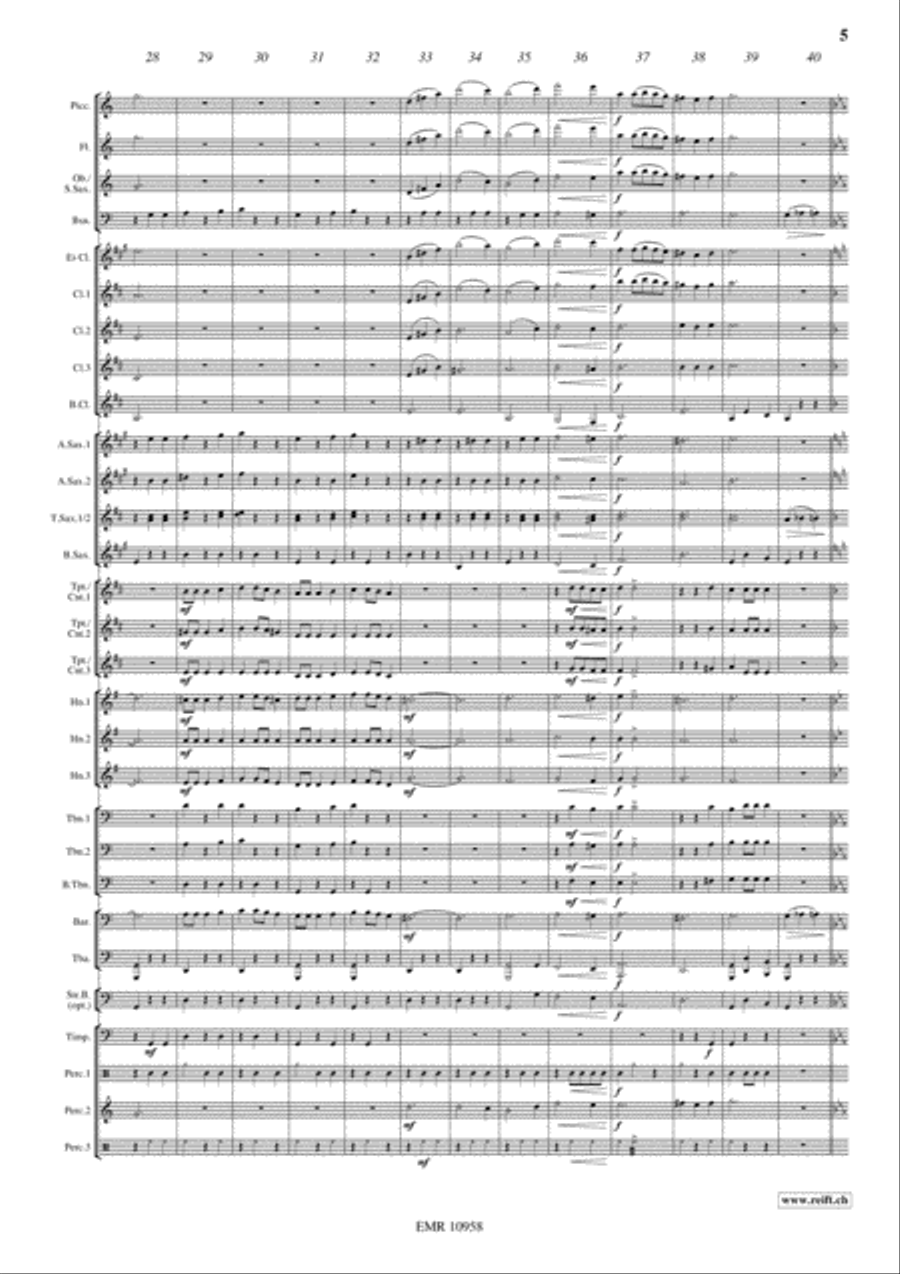 Vienna By Night Concert Band scores gallery preview page 6