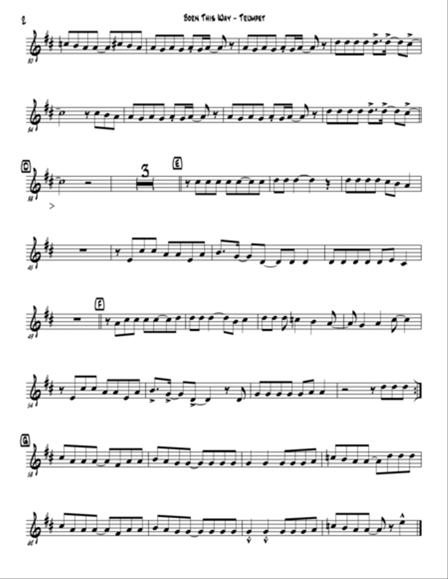 Born This Way Jazz Ensemble scores gallery preview page 4